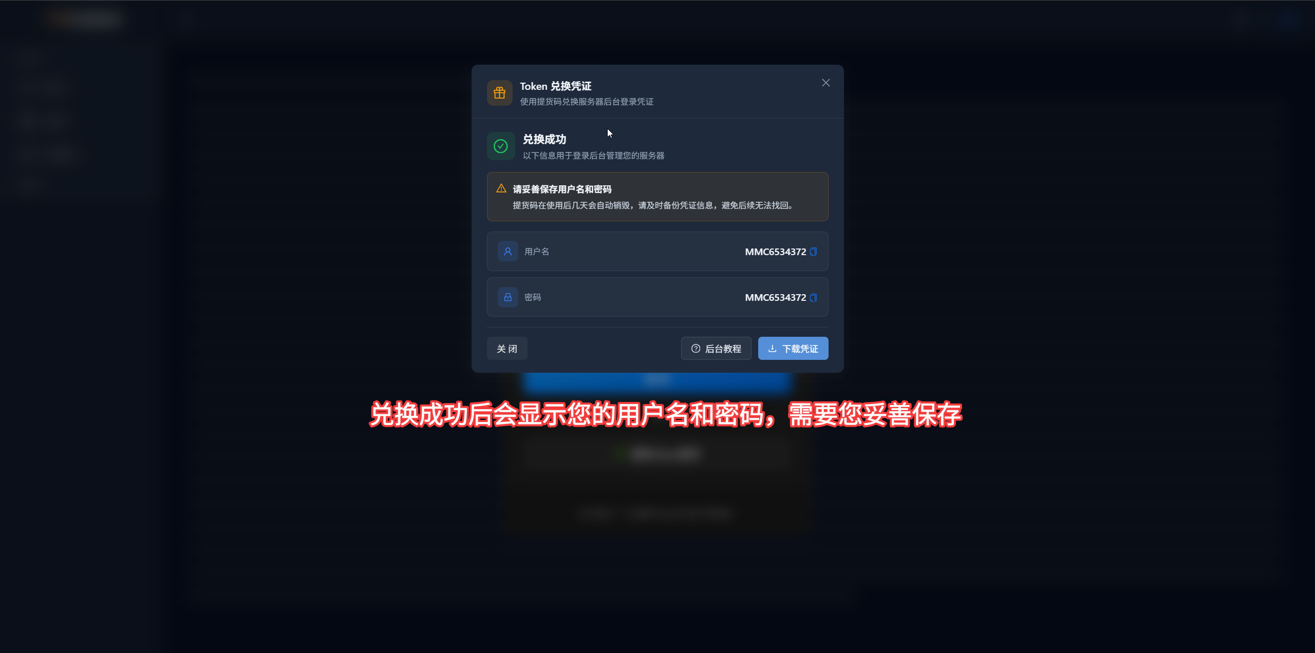 兑换成功界面